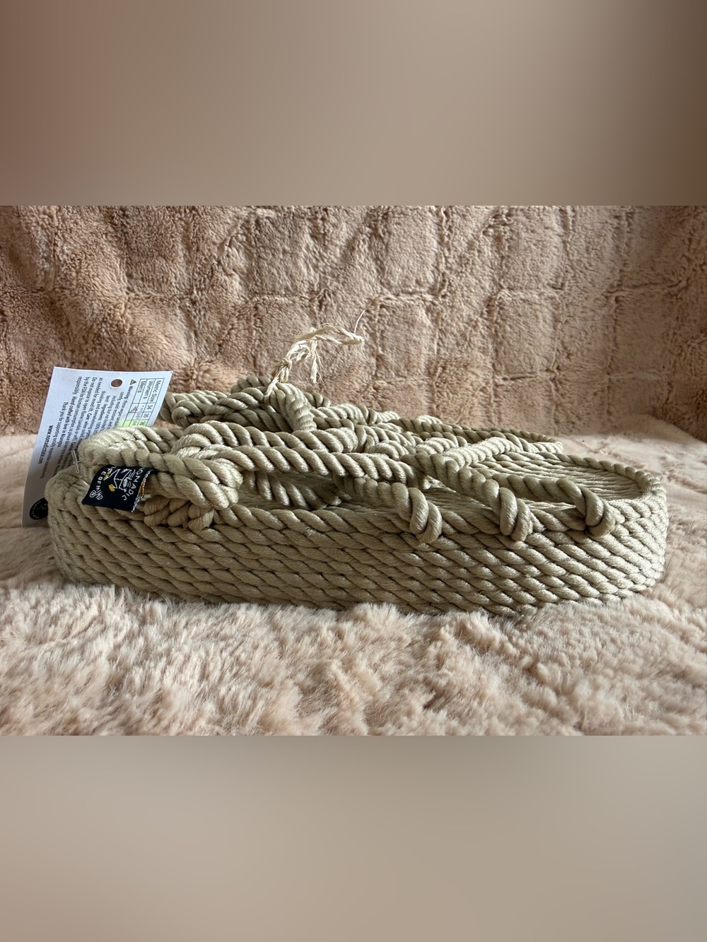 NWT Nomadic State of Mind Triple Platform Natural Rope Sandals 7 - Picture 4 of 8